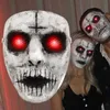 Party Masks Cafele Demon Killer Mask Red LED Eyes brillants Play Horror Halloween Maquillage Q240508
