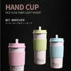 Mugs Travel Portable Pink Blue Green Polka Dot Thermal Insulated Tea Coffee Mug Cup Reusable Bamboo Fibre Eco Friendly 231C