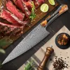 XITUO Chef coltello da 8 pollici da cucina da 8 pollici Damasco in acciaio superbo ritenzione tagliente tagliente coltello nero in legno stabilizzato