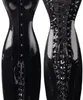 Sexiga kvinnors svart PVC Corset Fetish Dress Ladies Dominatrix Nightcubs Corset SXXL Y2008241723500