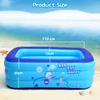 Verdikt opblaasbaar zwembad Familie Zomer Outdoor Water Game Zwembad Bad met bubbelbodem Geschikt voor kinderen 43x28x15 inch 240428