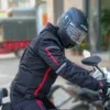 Veste de moto masculine étanche à quatre saison Pantalons de pardessus de pantalon réfléchissants