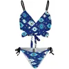 Swimwear pour femmes Bikini sexy set Femme Butterfly Evil Eye Sweins Abstract Animal Swim Surf Two-Piece Vintage Swimsuits