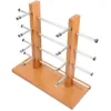 Dekorativa plattor Glasögon Display Stand Wood Solglasögon Organisator Desktop Rack Eyewear