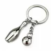 Decorative Figurines Creative Alloy Bowling Ball Pendant Car Key Ring Purse Bag Ornament Keychain Sports Lover Club Gift