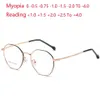 -0 5 -0 75 bis -4 0 Edelstahl kurzsichtiger Gläser Frauen Männer Metall Polygon verschreibungspflichtige Brille 1 0 1 5 4 0 Sonnenbrille 184s