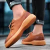 Chaussures décontractées en cuir véritable en cuir étanché