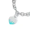 S925 Silver Love Heart Bransoletka klasyczna luksusowa marka Four Hearts Nauczyciele bransoletki Bransoleta Diamentowa Bransoletka Weddna biżuteria dla kobiet Prezent urodzinowy