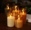 Tube à distance ou non en verre 3D Wick Pilier Light Lights Battera Faire des bougies à la maison Table de la fête de mariage Decorationamber 240430
