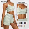 Aktivt underkläder VNAZVI Sömlösa tryck Sport BH för kvinnor Gym Yoga Top For Fitness Fe Sling High Quality Underwear Workout Clothes D240508