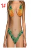 Sommar nya kvinnor en bit badning push up tryckt sexig melon fruktskal hud färg ananas baddräkt bikini baddräkt costum2653030