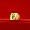Klaster pierścionków prawdziwy 999 Złoty sklep z tym samym modelem pierścionka wielkie męskie błogosławieństwo bogactwo dla mężczyzn ślubna biżuteria