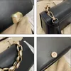 Shoulder Bags Women Handbag Underarm Bag Metal Buckle Chain Crossbody Special-shaped Lock Double Strap Trapezoidal