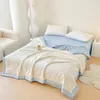 YanYangTian Doublesided Air Conditioner Comforter Solid Summer Quilt Blanket bed cover seersucker quilt single double bedding 240506