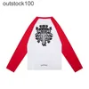 CHRME Heart High End Designer Vêtements pour le printemps / été T-shirt à manches longues en rouge et blanc en rouge et en été avec des étiquettes originales de 1: 1