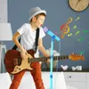 Mikrofone Kids Mikrofon mit Stand Standing Karaoke Machine Verstellbare farbenfrohe LED -Lichter Musikspielzeug Geburtstagsgeschenke für