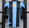 2024 Jersey argentina Copa América Messis Maradona Argentino Fútbol Camisas Kit Kit Versión J.Alvarez Mac Allister Di Maria de Paul L.Martinez Versión oscura