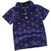 T-shirt 2024 Summer New Baby Boys Fashion Stampa traspirante con maniche corta Cotone Cotton Cotton Top Shipping Shipping240509