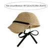 Caps Hats Summer Little Girl Fashion Breattable Straw Hat Childrens Accessories Outdoor Childrens Sunscreen Hat 2-8 år D240509