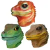 Mascheri per feste Animal Head Latex Maschera facciale Reptile Lizard Cat Fox Horse Gusta Halloween Spolt Abito Fancy Articoli Q240508