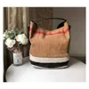 2021 New Fashion Classic Plaid Canvas Bag Women Luxury Bucket Bucket Counter Courte Carty Q0709 289N