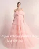 Robes de fête Xijun Blush Rose Ruffles Ruffles Tulle Evenage Corée Femme hors de l'épaule Princess Prom Robes Country Robe 2024
