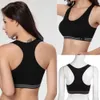 H4in Aktiv underkläder Summer Style Women Cotton Stretch Athletic Vest Gym Fitness Sports BH NO RIMS FULL CUP POLLED BRAS COLORFUL PLUS STORLEK TOPS D240508