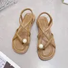 Sapatos casuais sandálias de dedo para mulheres no verão Flated Modyable Beach One Foot Waterspert Feminino 2024 Modelo