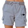 Amore di tendenza Amore stampato pantaloni corti Shorts Summer Cargo Shorts Cash Sliose Culleding Elastic Waist COMFY 240428