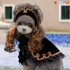 犬のアパレルペットコスチュームドッグコスプレハロウィーンメイクアップウェディングタキシード衣装クリスマスキャットマントマックハットセット小さなミディアム