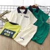 Summer Clothes Set For Baby Boy Lapel TShirts And Shorts 2 Pieces Suit Kid Letter Printed Top And Bottom Outfits Tracksuits 240507