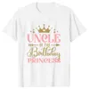 T-shirts pour hommes T-shirt princesse T-shirt maman Frère frère Sœur Famille Rassemblement Ts Girls Birthday Party Tshirt Aesthetic Vêtements Black Top T240506