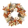 Fleurs décoratives couronnes de 20 pouces de décoration d'automne pour porte d'entrée couronne d'automne artificielle faite à la main