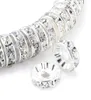 Tsunshine Rondelle Spacer Crystal Charms Perles Composants Silver plaqués en ramine tchèque Perle lâche pour les bijoux faisant du bricolage Bracele9264812