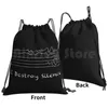 Backpack I Destroy Silence With Guitare Strings Drawstring Bags Gym Bag Waterproof Band Quiet