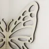Drewniany motyl wydrążony w krystalicznej półce do przechowywania, minimalistyczna domowa dekoracja ścienna