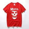 Herren-T-Shirts 2024 Mode Neue Herren Hip-Hop Punk-Schädel Misfits Marke Cotton Kurz-Slve T-Shirt Cooles Design Männlicher Sommer Basic Tops T240506