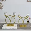 Candle Holders Nordic Simple Metal Baking Paint Round Ring Candlestick Decor Crafts Countertop Home Living Room Holder