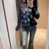 シャネルズTシャツデザイナーTシャツジャンパーTシャツセーター女性ニットセーターファッションチャンネルTシャツフルダイヤモンドレターショートピントップベースセーター426 257