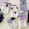 Chaussettes féminines 1/2 / 3paies sport bass de skateboard coton tissu femme à la mode