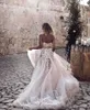 Applique floreali 3D in stile country taglie forti per abiti da sposa di campagna a-line di abiti da sposa bohémien per spose Robe de BC2024