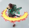 Hot Demon Slayer Anime Figure Tanjirou Agatsuma Zenitsu Kyoujurou Modèle Anime Action Figure PVC Collection PVC Toy pour enfants cadeau