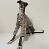 Vêtements pour chiens chemises à carreaux respirant confortable petit lingti whitbit bellington terrier pour chiens vêtements