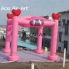 Groothandel roze opblaasbaar Gazebo Outdoor Wedding Tent met 3D -cartoon voor Valentijnsdag001