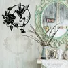 Decoratieve beeldjes Vintage Hummingbird Metal Wall Art Garden Decor Geschenken Zwart Silhouet voor woonkamer Patio hek