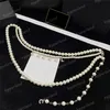 Ladies Pearl Chains Refers Designer Accessesies Ascessesure Luxury Brand Женский ремень Gold Gold Links Ceintures Pearls Pendants Chain Refelts 202p