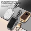 Car Key Zinc Alloy+Leather Car Key Case Shell Fob For Honda Civic CRV HRV Accord Pilot Fit Freed Vezel Odyssey 2018 - 2022 Accessories T240509