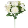 Decorative Flowers 1Pc Bulbous Chrysanthemum Rose Artificial For Christmas Wreath Wedding Bridal Bouquet Home S Diy Gift Decoration