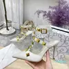 Designer -Sandals Summer Point Toe Fashion Leather Femme High Heels Pumps Sexy Party Robe Chaussures