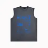 Populair logo mannen vest bpur058 kranten gedrukte vest tank top sport vrije tijd paarse cultiveren iemands moraliteit r84w80 losse mouwloze t-shirt joker voor mannen en vrouwen